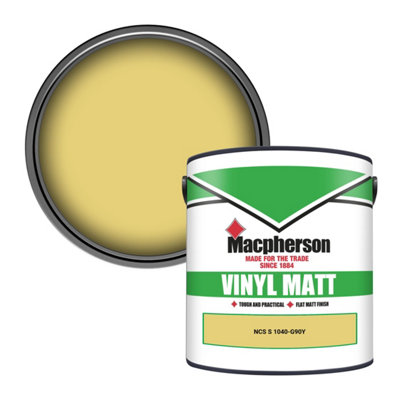 Macpherson Trade Walls & Ceilings Vinyl Matt Emulsion Paint Ncs S 1040-G90Y (1040-G90Y) 2.5L from B&Q