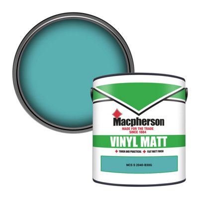 Macpherson Trade Walls & Ceilings Vinyl Matt Emulsion Paint Ncs S 2040-B30G (2040-B30G) 2.5L from B&Q