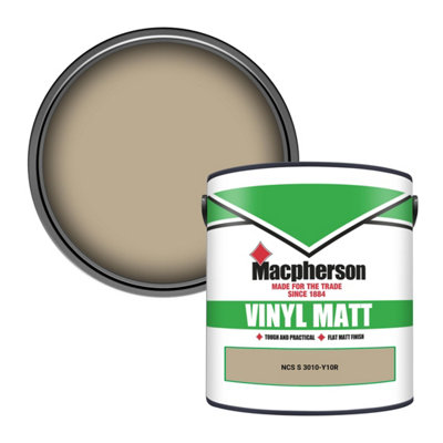 Macpherson Trade Walls & Ceilings Vinyl Matt Emulsion Paint Ncs S 3010-Y10R (3010-Y10R) 2.5L from B&Q