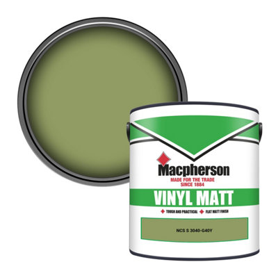 Macpherson Trade Walls & Ceilings Vinyl Matt Emulsion Paint Ncs S 3040-G40Y (3040-G40Y) 2.5L from B&Q