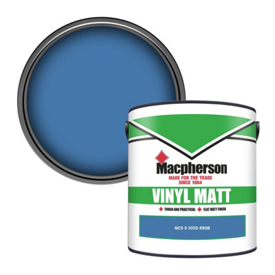 Macpherson Trade Walls & Ceilings Vinyl Matt Emulsion Paint Ncs S 3050-R80B (3050-R80B) 2.5L from B&Q