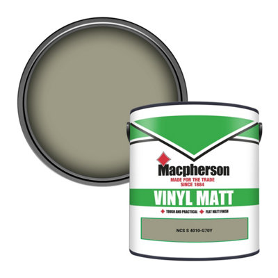 Macpherson Trade Walls & Ceilings Vinyl Matt Emulsion Paint Ncs S 4010-G70Y (4010-G70Y) 2.5L from B&Q