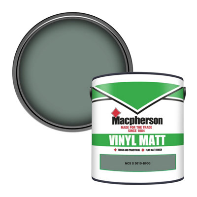 Macpherson Trade Walls & Ceilings Vinyl Matt Emulsion Paint Ncs S 5010-B90G (5010-B90G) 2.5L from B&Q