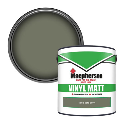 Macpherson Trade Walls & Ceilings Vinyl Matt Emulsion Paint Ncs S 6010-G50Y (6010-G50Y) 2.5L from B&Q