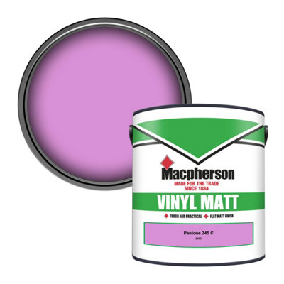 B&Q -  Trade Walls & Ceilings Vinyl Matt Emulsion Paint Pantone 245 C (245C) 2.5L