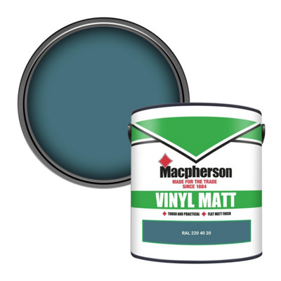 Macpherson Trade Walls & Ceilings Vinyl Matt Emulsion Paint Ral 220 40 20 (220 40 20) 2.5L from B&Q