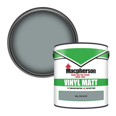 Macpherson Trade Walls & Ceilings Vinyl Matt Emulsion Paint Ral 220 60 05 (220 60 05) 2.5L from B&Q