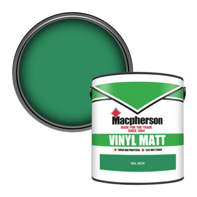 Macpherson Trade Walls & Ceilings Vinyl Matt Emulsion Paint Ral 6024 (6024) 2.5L from B&Q