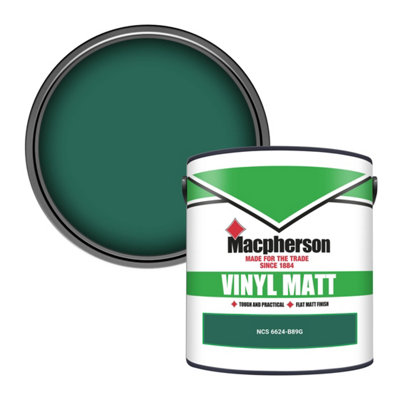 Macpherson Trade Walls & Ceilings Vinyl Matt Emulsion Paint Ncs 6624-B89G (6624-B89G) 2.5L from B&Q