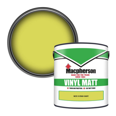 Macpherson Trade Walls & Ceilings Vinyl Matt Emulsion Paint Ncs S 0560-G60Y (0560-G60Y) 2.5L from B&Q