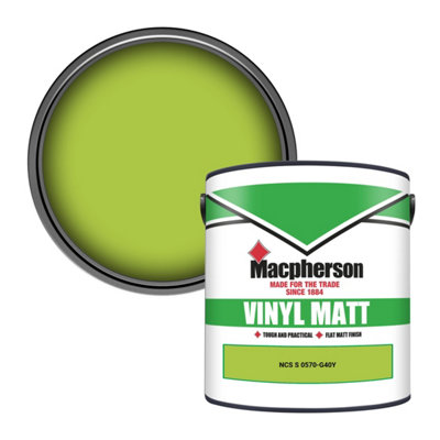 Macpherson Trade Walls & Ceilings Vinyl Matt Emulsion Paint Ncs S 0570-G40Y (0570-G40Y) 2.5L from B&Q