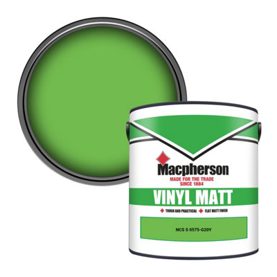 Macpherson Trade Walls & Ceilings Vinyl Matt Emulsion Paint Ncs S 0575-G20Y (0575-G20Y) 2.5L from B&Q
