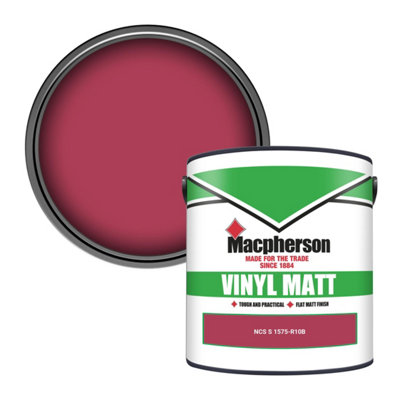 Macpherson Trade Walls & Ceilings Vinyl Matt Emulsion Paint Ncs S 1575-R10B (1575-R10B) 2.5L from B&Q