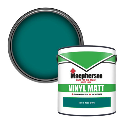 Macpherson Trade Walls & Ceilings Vinyl Matt Emulsion Paint Ncs S 4550-B40G (4550-B40G) 2.5L from B&Q