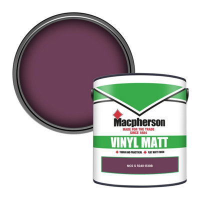 Macpherson Trade Walls & Ceilings Vinyl Matt Emulsion Paint Ncs S 5040-R30B (5040-R30B) 2.5L from B&Q