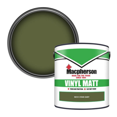 Macpherson Trade Walls & Ceilings Vinyl Matt Emulsion Paint Ncs S 5540-G40Y (5540-G40Y) 2.5L from B&Q