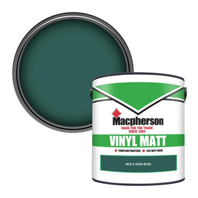Macpherson Trade Walls & Ceilings Vinyl Matt Emulsion Paint Ncs S 6030-B70G (6030-B70G) 2.5L from B&Q