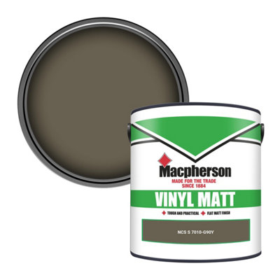 Macpherson Trade Walls & Ceilings Vinyl Matt Emulsion Paint Ncs S 7010-G90Y (7010-G90Y) 2.5L from B&Q