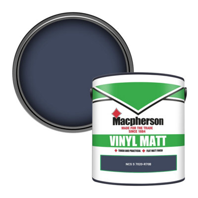 Macpherson Trade Walls & Ceilings Vinyl Matt Emulsion Paint Ncs S 7020-R70B (7020-R70B) 2.5L from B&Q
