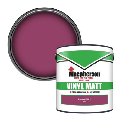 B&Q -  Trade Walls & Ceilings Vinyl Matt Emulsion Paint Pantone 228 C (228C) 2.5L