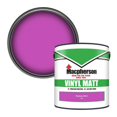 B&Q -  Trade Walls & Ceilings Vinyl Matt Emulsion Paint Pantone 246 C (246C) 2.5L