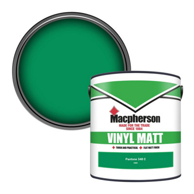 B&Q -  Trade Walls & Ceilings Vinyl Matt Emulsion Paint Pantone 348 C (348C) 2.5L