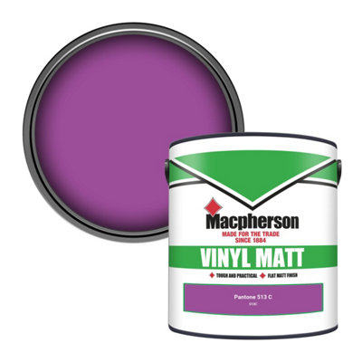 B&Q -  Trade Walls & Ceilings Vinyl Matt Emulsion Paint Pantone 513 C (513C) 2.5L