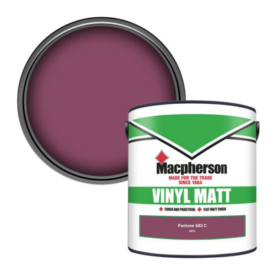B&Q -  Trade Walls & Ceilings Vinyl Matt Emulsion Paint Pantone 683 C (683C) 2.5L