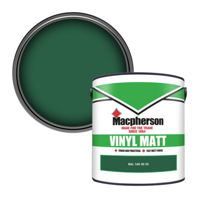 Macpherson Trade Walls & Ceilings Vinyl Matt Emulsion Paint Ral 160 30 35 (160 30 35) 2.5L from B&Q