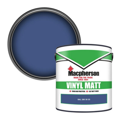 Macpherson Trade Walls & Ceilings Vinyl Matt Emulsion Paint Ral 280 30 35 (280 30 35) 2.5L from B&Q
