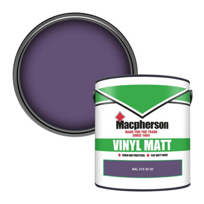 Macpherson Trade Walls & Ceilings Vinyl Matt Emulsion Paint Ral 310 30 30 (310 30 30) 2.5L from B&Q