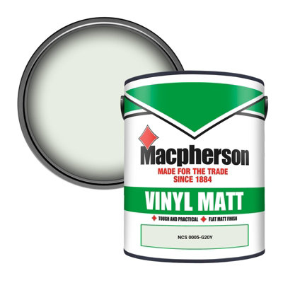 Macpherson Trade Walls & Ceilings Vinyl Matt Emulsion Paint Ncs 0005-G20Y (0005-G20Y) 5L from B&Q
