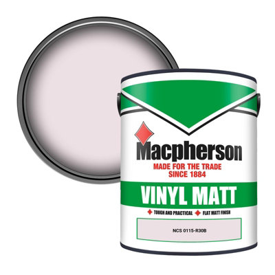 Macpherson Trade Walls & Ceilings Vinyl Matt Emulsion Paint Ncs 0115-R30B (0115-R30B) 5L from B&Q