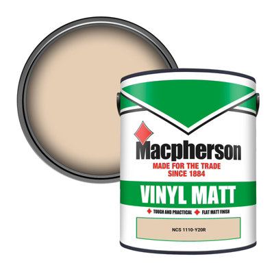 Macpherson Trade Walls & Ceilings Vinyl Matt Emulsion Paint Ncs 1110-Y20R (1110-Y20R) 5L from B&Q
