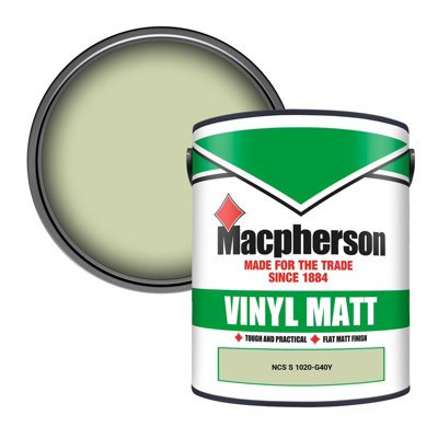 Macpherson Trade Walls & Ceilings Vinyl Matt Emulsion Paint Ncs S 1020-G40Y (1020-G40Y) 5L from B&Q