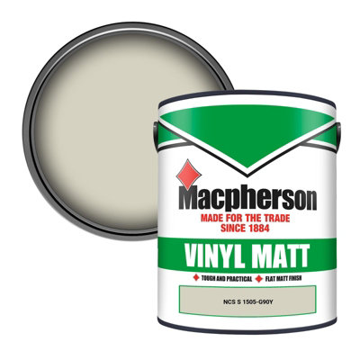 Macpherson Trade Walls & Ceilings Vinyl Matt Emulsion Paint Ncs S 1505-G90Y (1505-G90Y) 5L from B&Q
