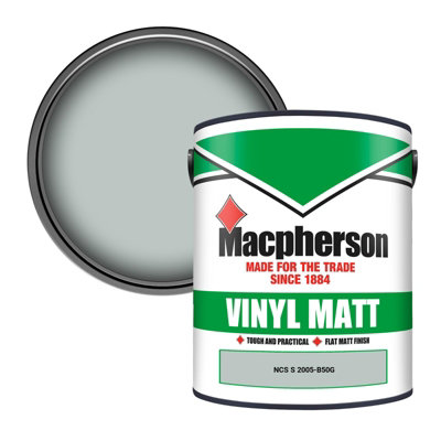 Macpherson Trade Walls & Ceilings Vinyl Matt Emulsion Paint Ncs S 2005-B50G (2005-B50G) 5L from B&Q