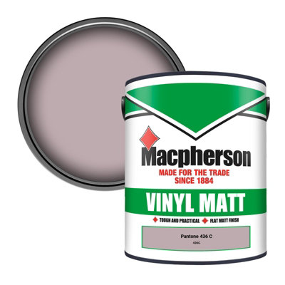 B&Q -  Trade Walls & Ceilings Vinyl Matt Emulsion Paint Pantone 436 C (436C) 5L