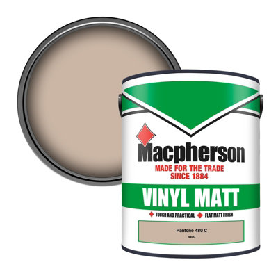 B&Q -  Trade Walls & Ceilings Vinyl Matt Emulsion Paint Pantone 480 C (480C) 5L