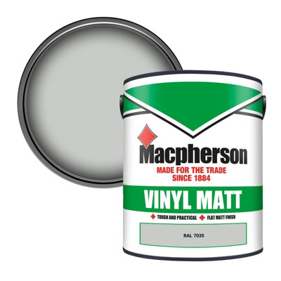 Macpherson Trade Walls & Ceilings Vinyl Matt Emulsion Paint Ral 7035 (7035) 5L from B&Q