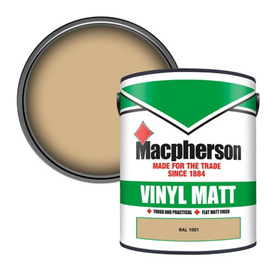 Macpherson Trade Walls & Ceilings Vinyl Matt Emulsion Paint Ral 1001 (1001) 5L from B&Q