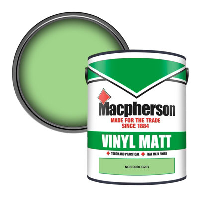 Macpherson Trade Walls & Ceilings Vinyl Matt Emulsion Paint Ncs 0050-G20Y (0050-G20Y) 5L from B&Q