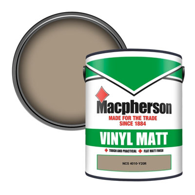 Macpherson Trade Walls & Ceilings Vinyl Matt Emulsion Paint Ncs 4010-Y20R (4010-Y20R) 5L from B&Q