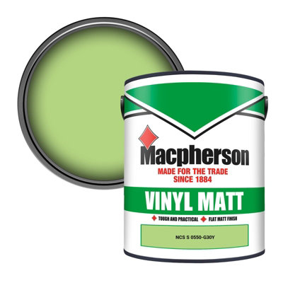 Macpherson Trade Walls & Ceilings Vinyl Matt Emulsion Paint Ncs S 0550-G30Y (0550-G30Y) 5L from B&Q