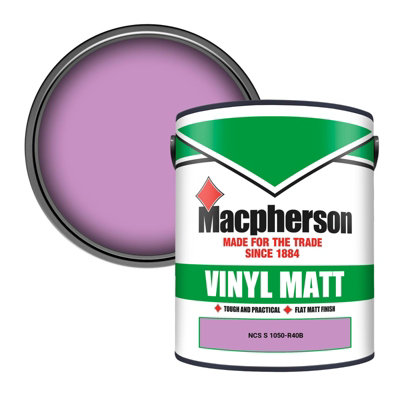 Macpherson Trade Walls & Ceilings Vinyl Matt Emulsion Paint Ncs S 1050-R40B (1050-R40B) 5L from B&Q