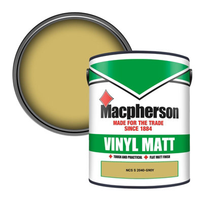 Macpherson Trade Walls & Ceilings Vinyl Matt Emulsion Paint Ncs S 2040-G90Y (2040-G90Y) 5L from B&Q