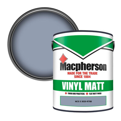 Macpherson Trade Walls & Ceilings Vinyl Matt Emulsion Paint Ncs S 3020-R70B (3020-R70B) 5L from B&Q