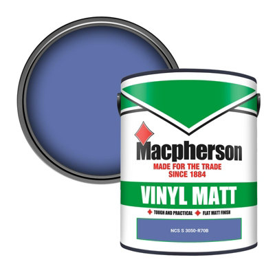 Macpherson Trade Walls & Ceilings Vinyl Matt Emulsion Paint Ncs S 3050-R70B (3050-R70B) 5L from B&Q