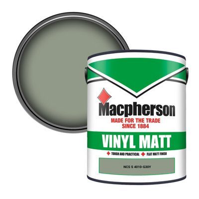 Macpherson Trade Walls & Ceilings Vinyl Matt Emulsion Paint Ncs S 4010-G30Y (4010-G30Y) 5L from B&Q