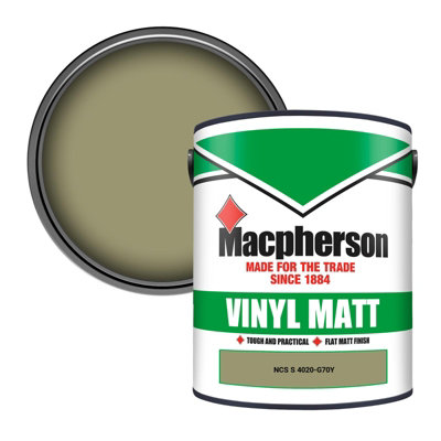 Macpherson Trade Walls & Ceilings Vinyl Matt Emulsion Paint Ncs S 4020-G70Y (4020-G70Y) 5L from B&Q